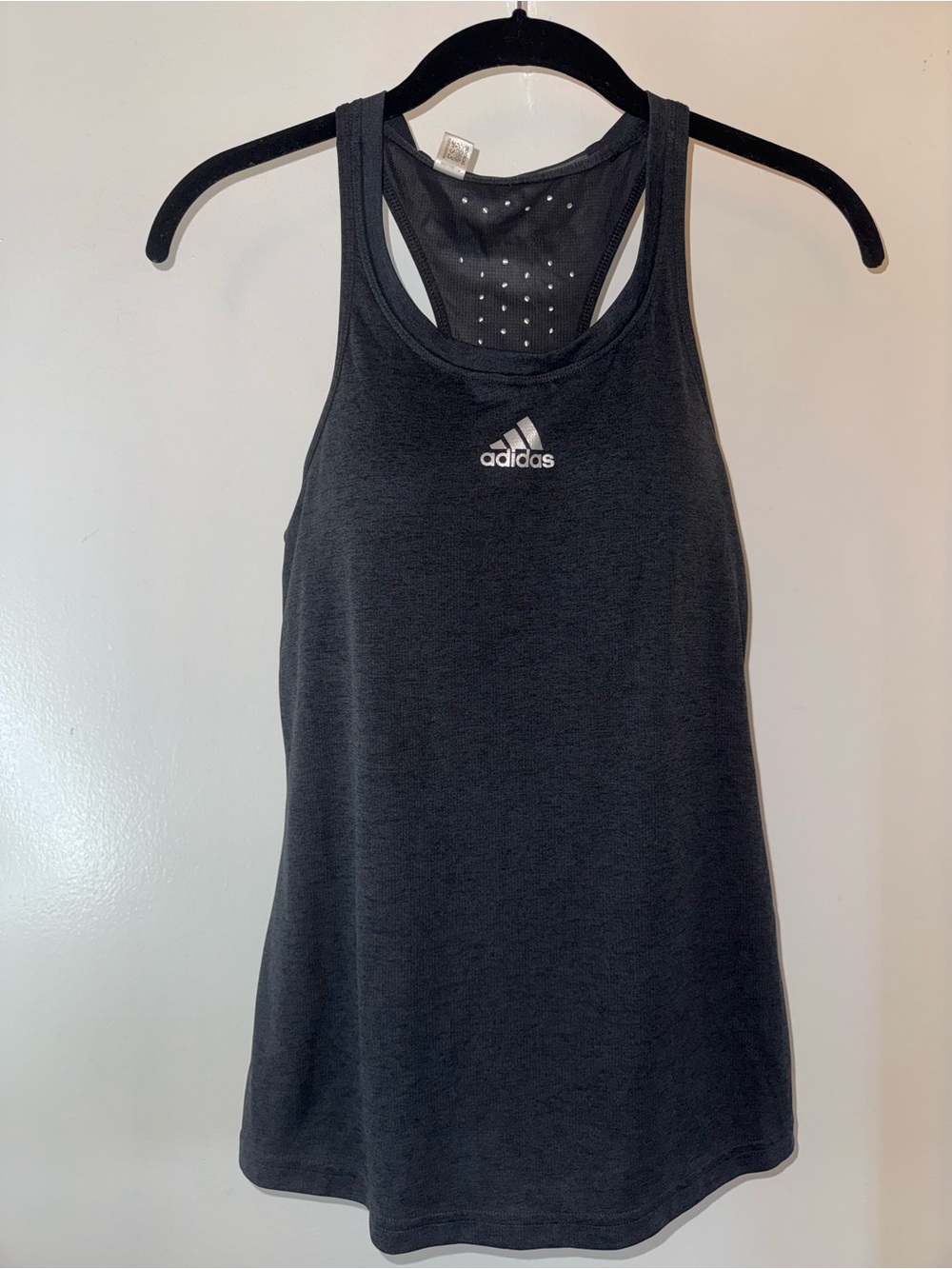 Adidas Women’s Gray Racerback Athletic Tank Top Ventilated Mesh Back